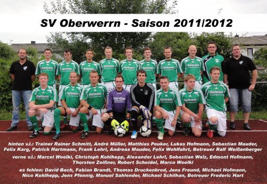 Mannschaftsfoto/Teamfoto von SV Oberwerrn